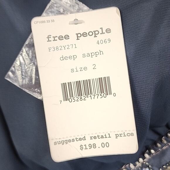 NWT Free People In The Moonlight Beaded One Shoulder Dress - Picture 4 of 7